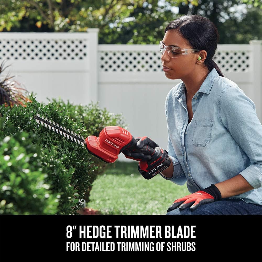 CRAFTSMAN V20 Cordless Handheld Grass Trimmer and Mini Hedge Trimmer Kit image 2