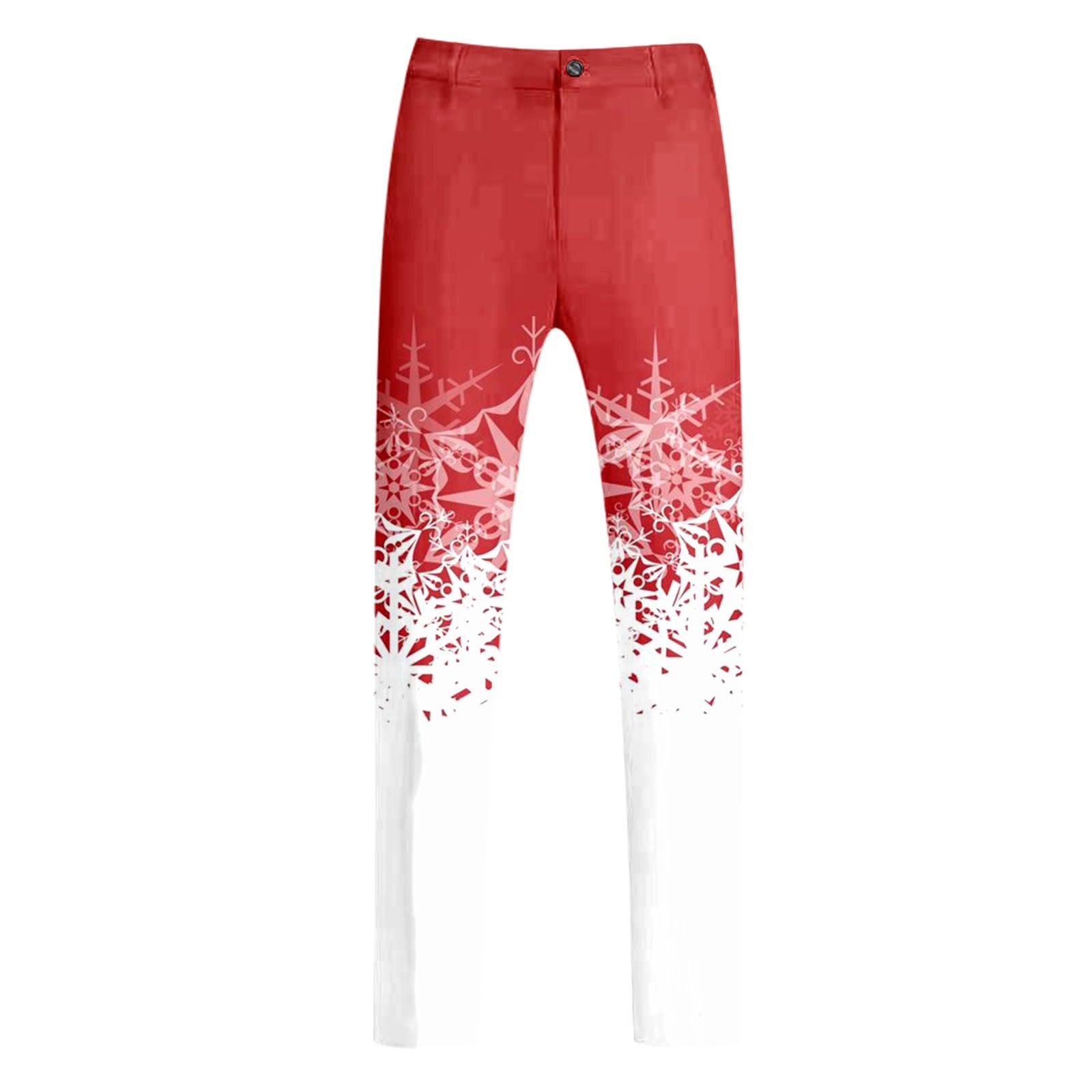 Blazer Men's Christmas 2 Piece Suit Set Snowflake Print Suit Jacket And Pants S image 10