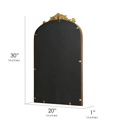 20" X 30" Arch Metal Wall Mirror D©cor In Gold Floor Mirrors image 5