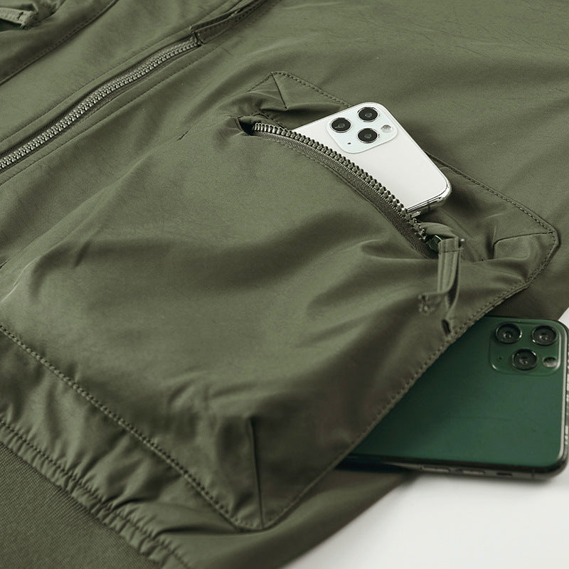 Oulylan  Men's Fashion Pilot Jacket Waterproof Military Tactical Jacket Long Sl image 7