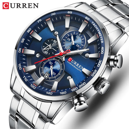 New Watches for Men Top Luxury Brand CURREN Quartz Men’s Watch Sport Waterproof image 0
