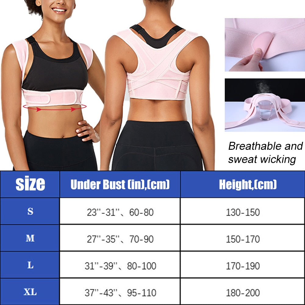 Posture Support Back Brace for Clavicle, Back Straightener Keeps Your Back Stra image 5