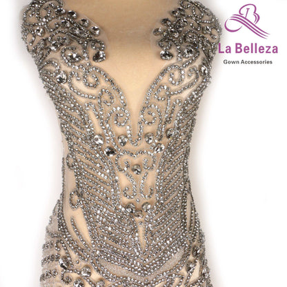 La Belleza New hot  handmade AB black silver 6color bodice Rhines