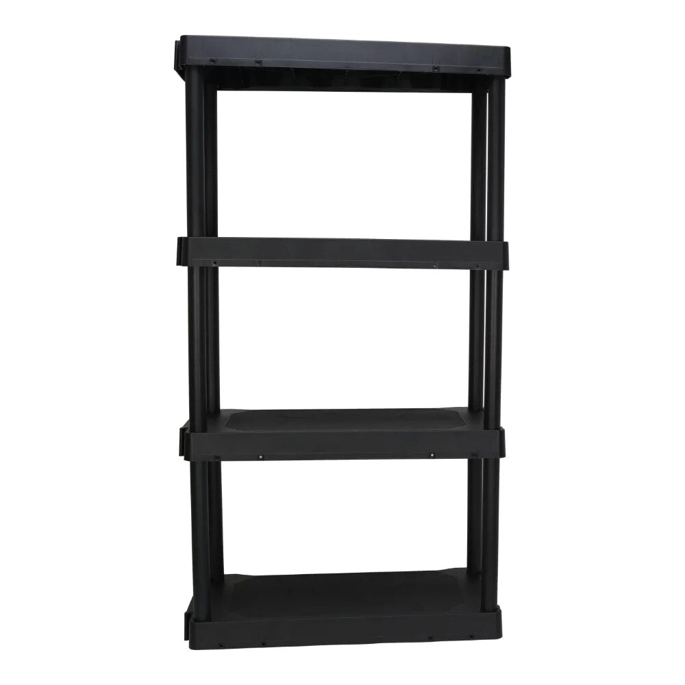 Hyper Tough 13.88"D x 30"W x 56.2"H 4 Shelf Plastic Garage Shelves, Black image 1