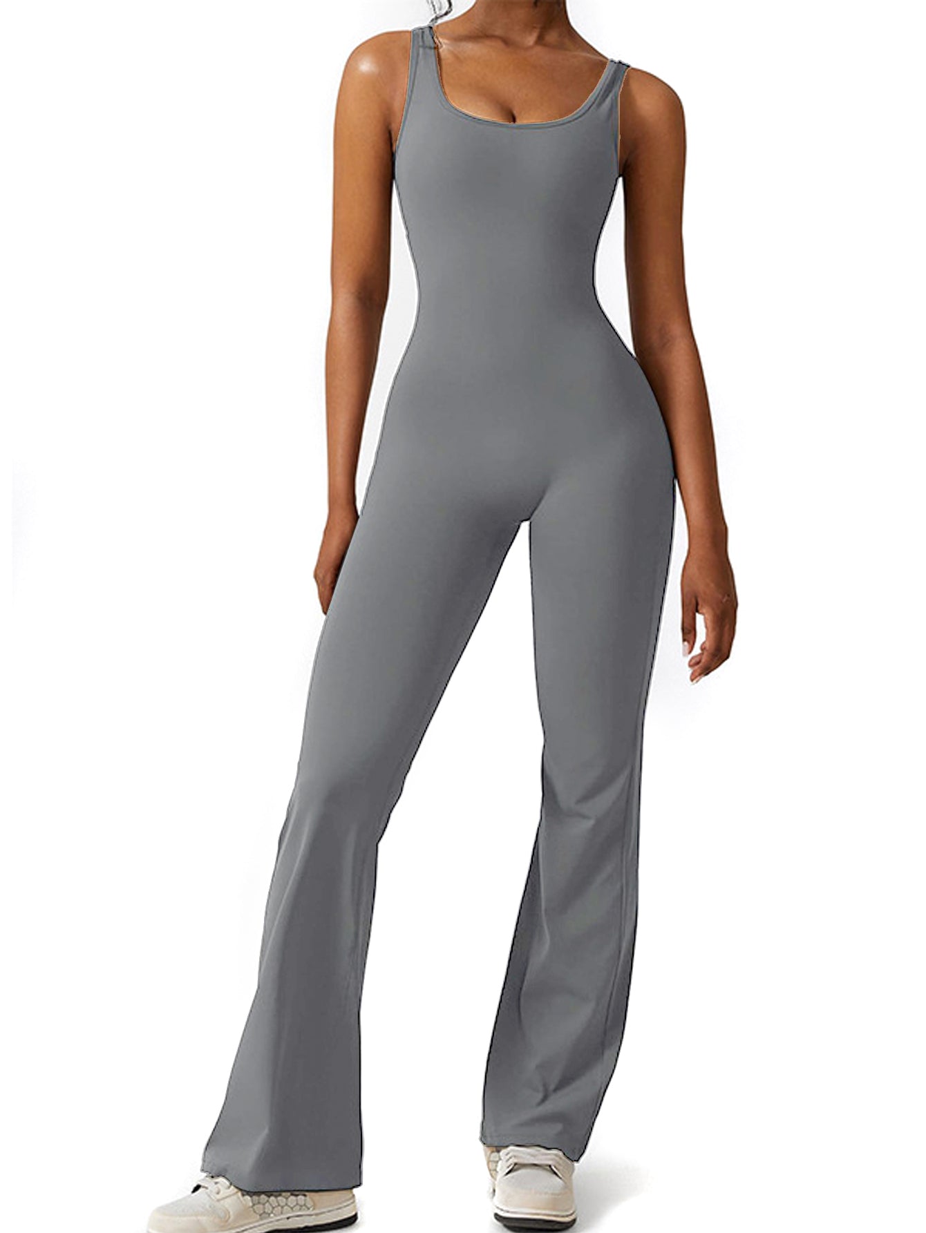 Summer Jumpsuit Women Sleeveless Vest Romper for Women Square Neck Vest Tops Bo image 2