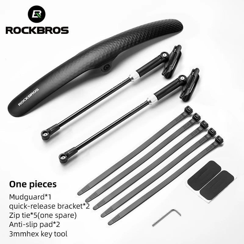 ROCKBROS Bicycle Mudguard Bike Fender PP Soft Plastic Mudguard Strong Toughness