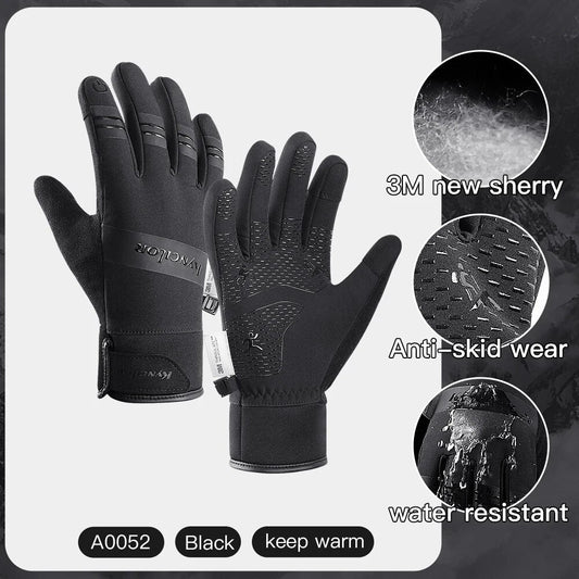 Black Winter Warm Full Foldingers Waterproof Cycling Outdoor Sports Running Motorc
