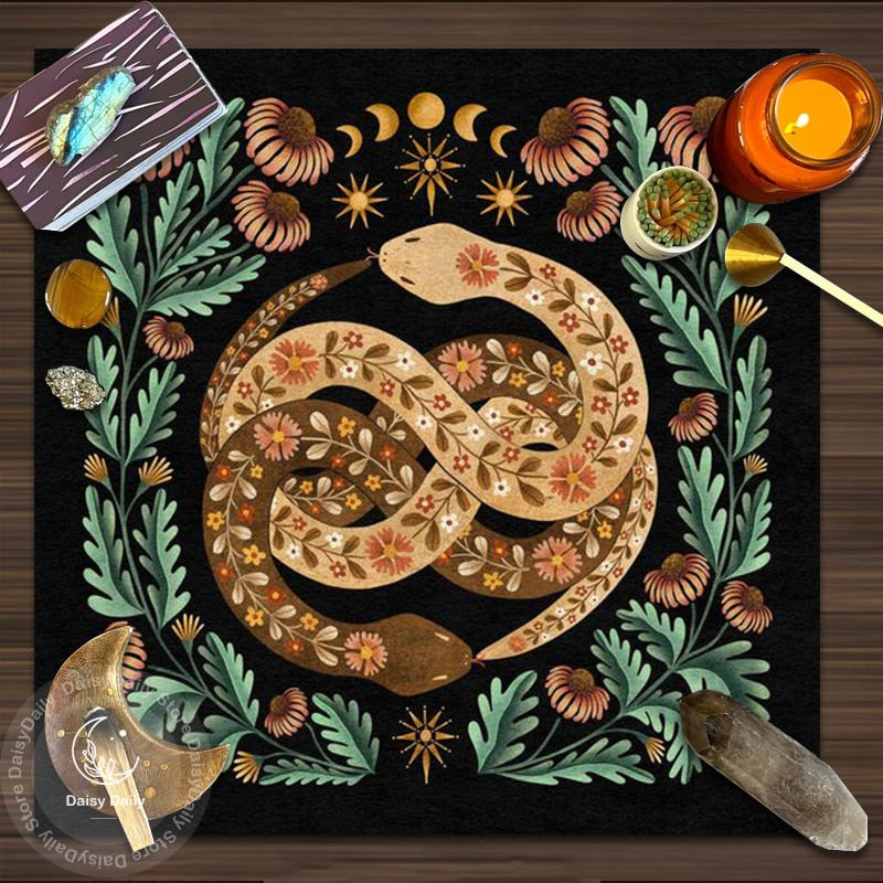 Magic Snake Altar Cloth Alter Cloth Tarot Cloth for Spread Tarot Reading Cloth image 2