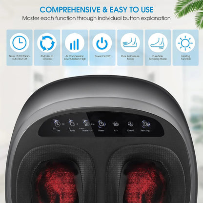 Foot Massager Machine with Heat and Massage Gifts for Men and Women Shiatsu Dee image 4