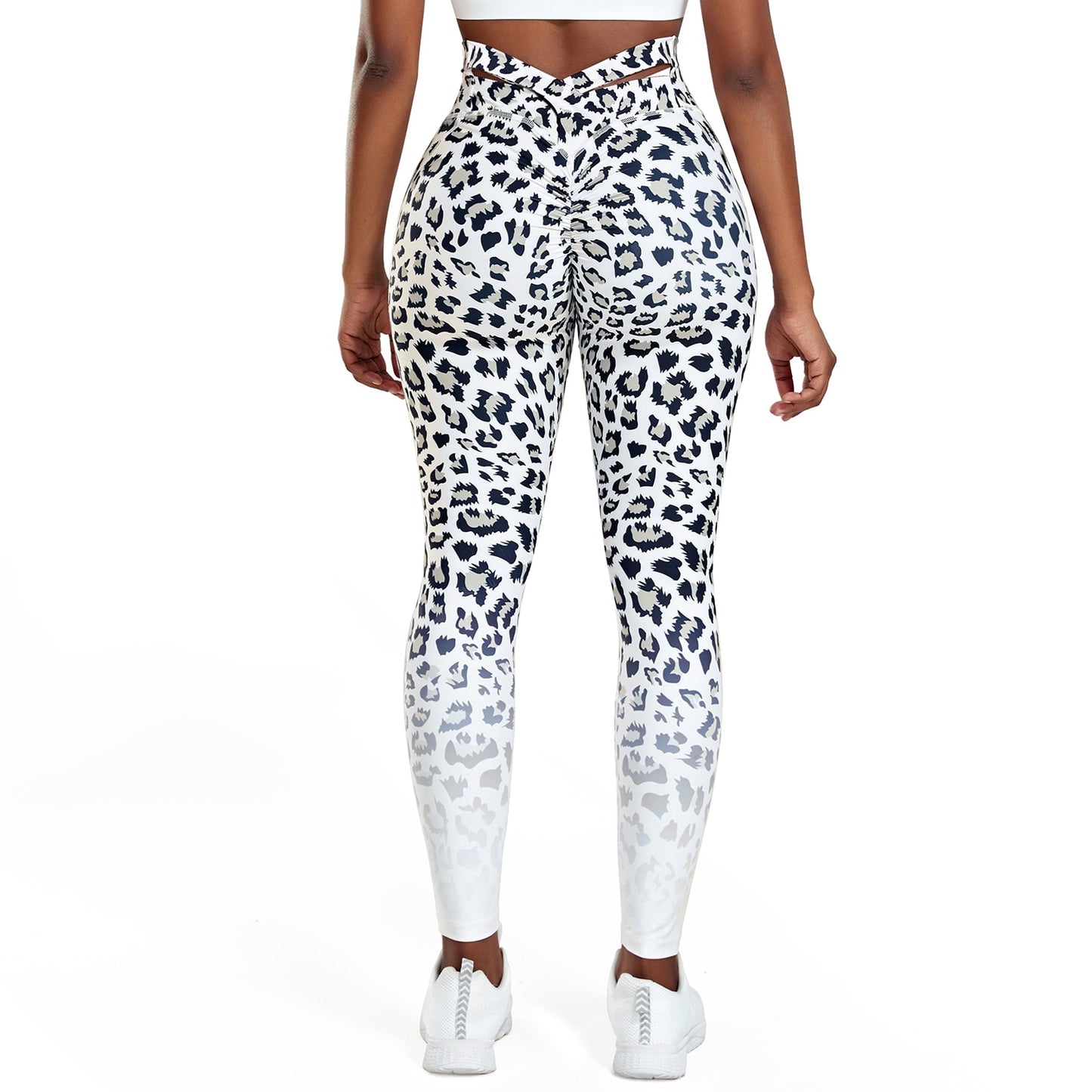 Gradient Print Yoga Pants Sport Leggings Women Fashion High Waist Push Up Woman image 2