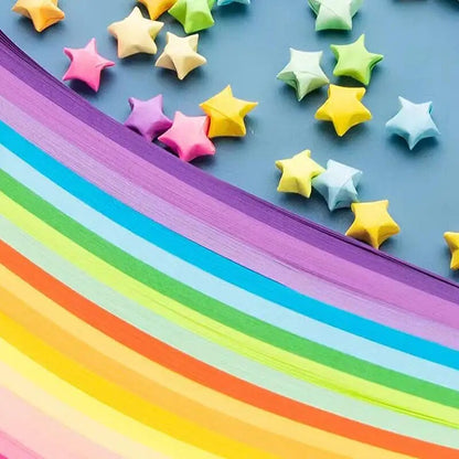 540Sheet Origami Stars Paper Strips 7 Color Folding Paper Colorful Double Sided image 7