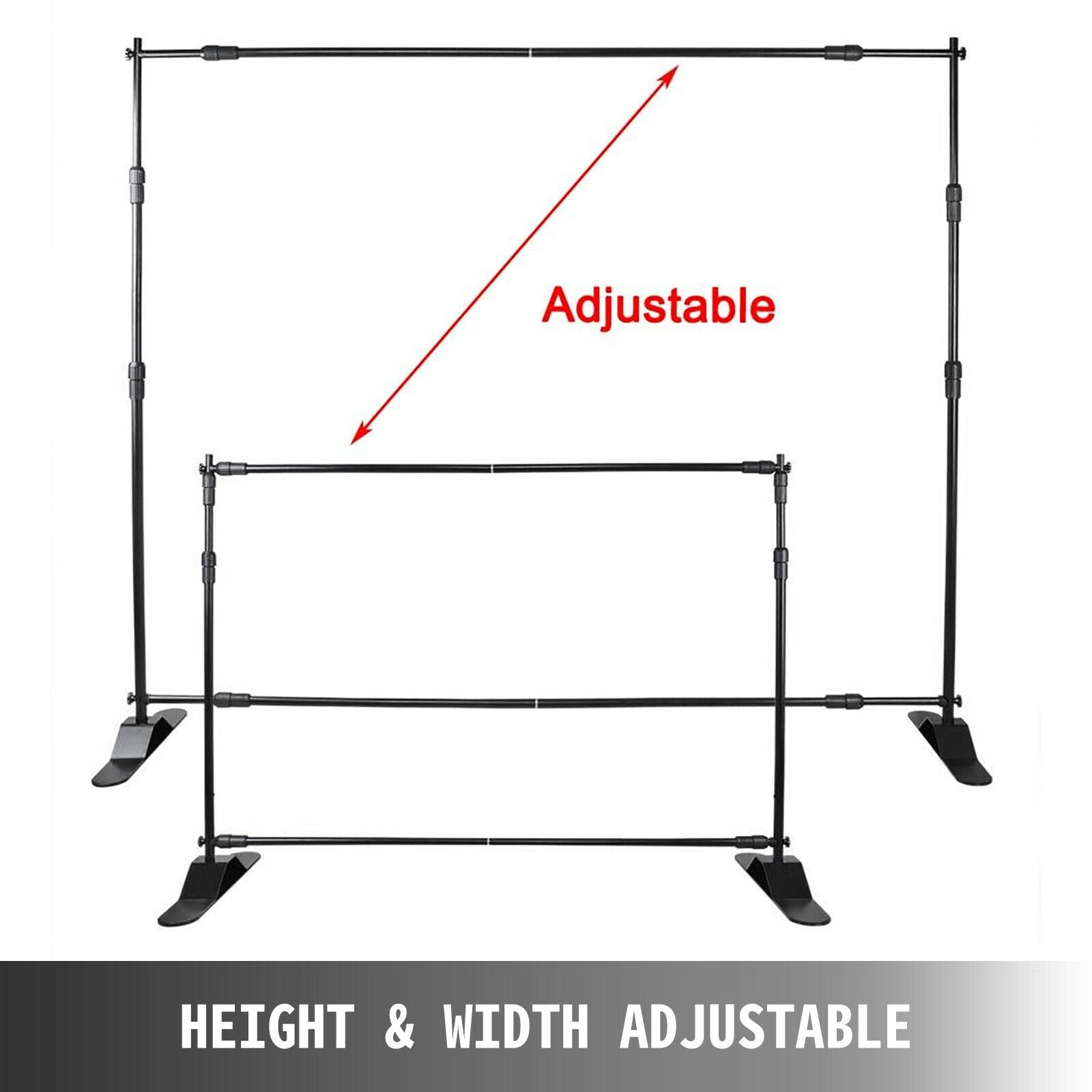 VEVOR 3x2.4M Backdrop Background Stand Adjustable Telescopic Backdrop Banner St image 3
