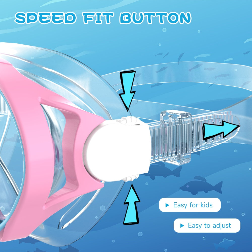 Children Swimming Glasses Adjustable Large Frame 180° Wide Vision Anti-Fog UV P image 12