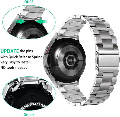 No Gaps Stainless Steel Strap For Samsung Galaxy Watch 6 4 5 40mm 44mm 6 Classi image 2