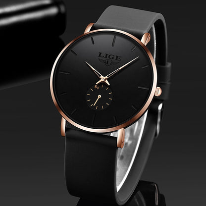 LIGE New Fashion Mens Watches Top Brand Luxury Sport Waterproof Simple Ultra-Th image 7