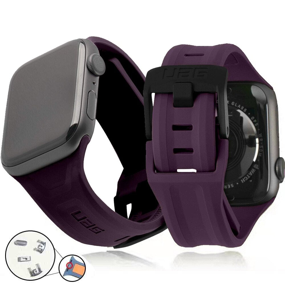Silicone Strap for Apple watch Band 44mm 40mm 49mm 45mm 41mm UAG 42 watchband b image 8