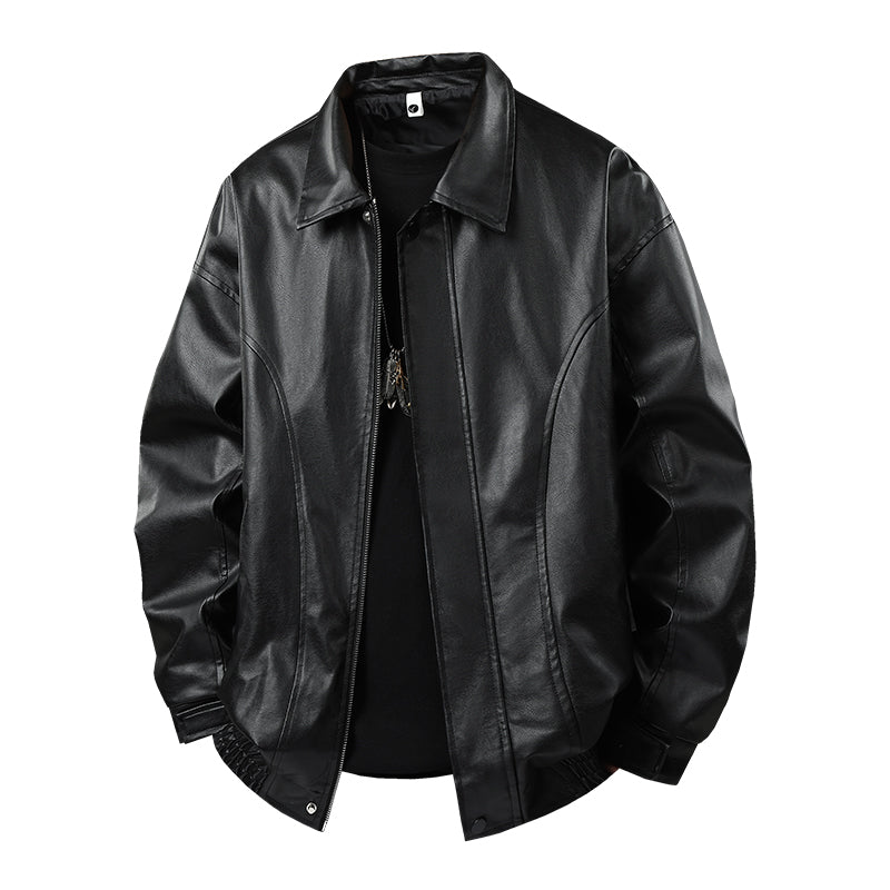 Men Fashion Trend Autumn Winter Outdoor Highquality Imitation Leather Jacket Co image 15