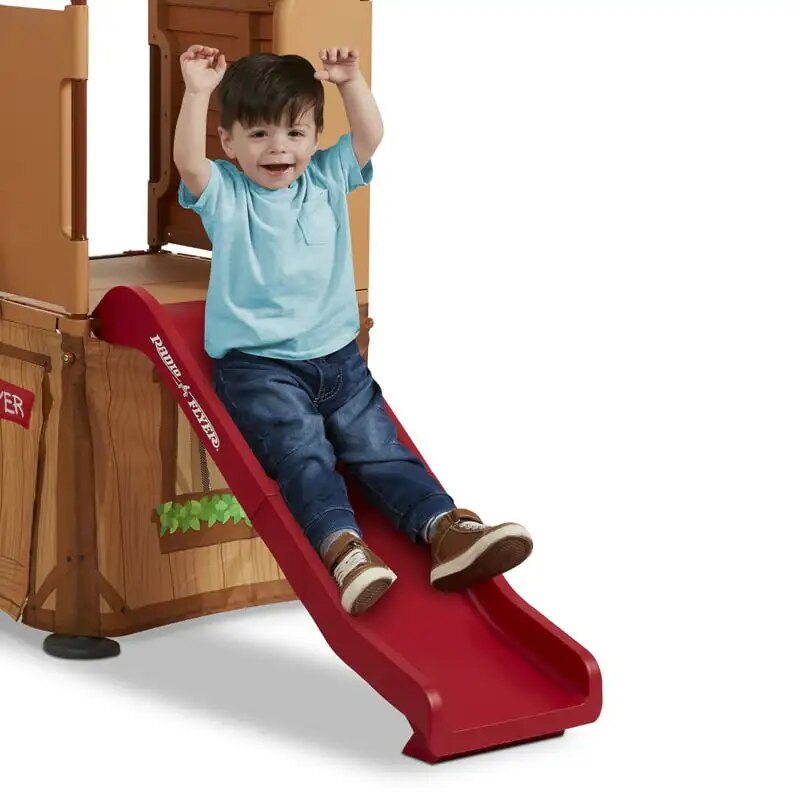 Folding Treetop Climber Playset with Slide, for Kids and Toddlers, Ages 2-5 yea image 5