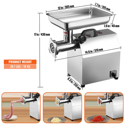 VEVOR Electric Meat Grinder Food Processors Sausage Maker Filler Mincer Stuffer