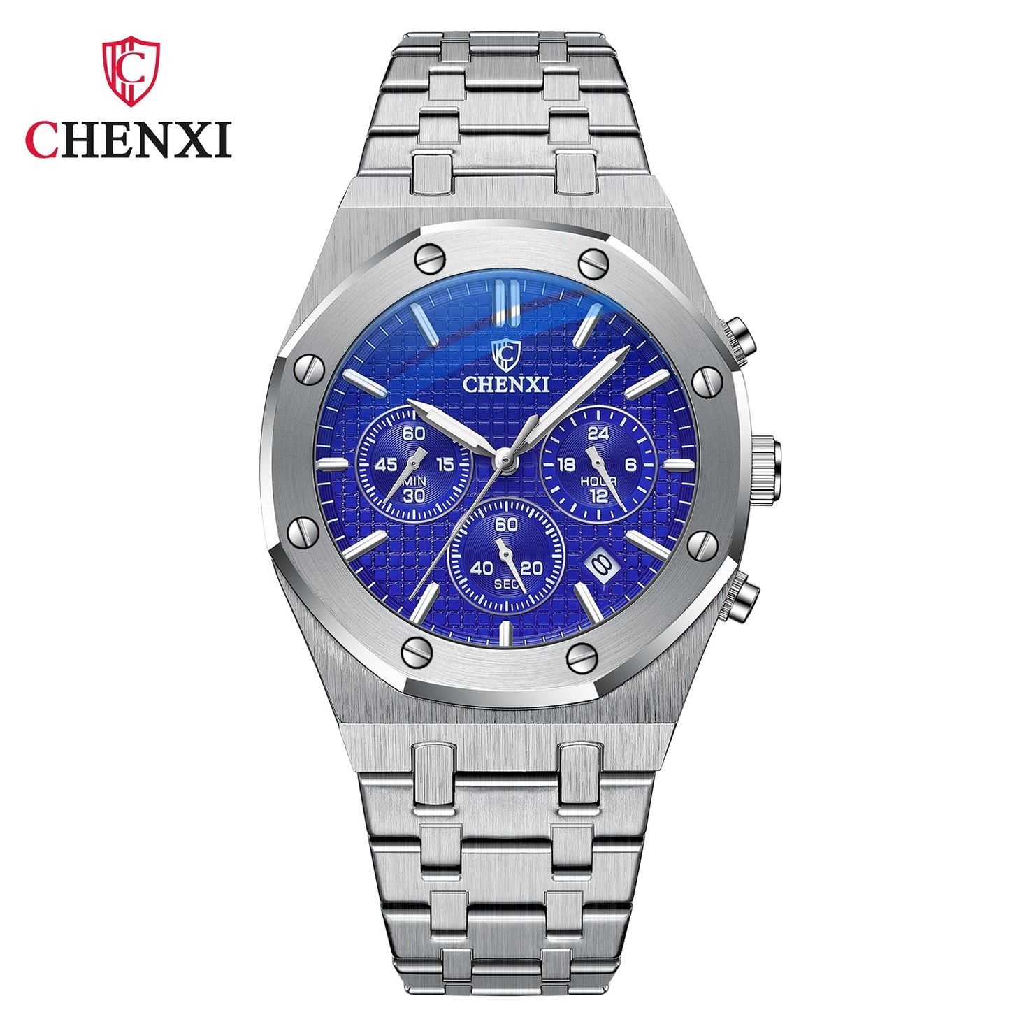 CHENXI 948 Chronograph Date Business Top Luxury Brand Quartz Watch Men Stainles image 1