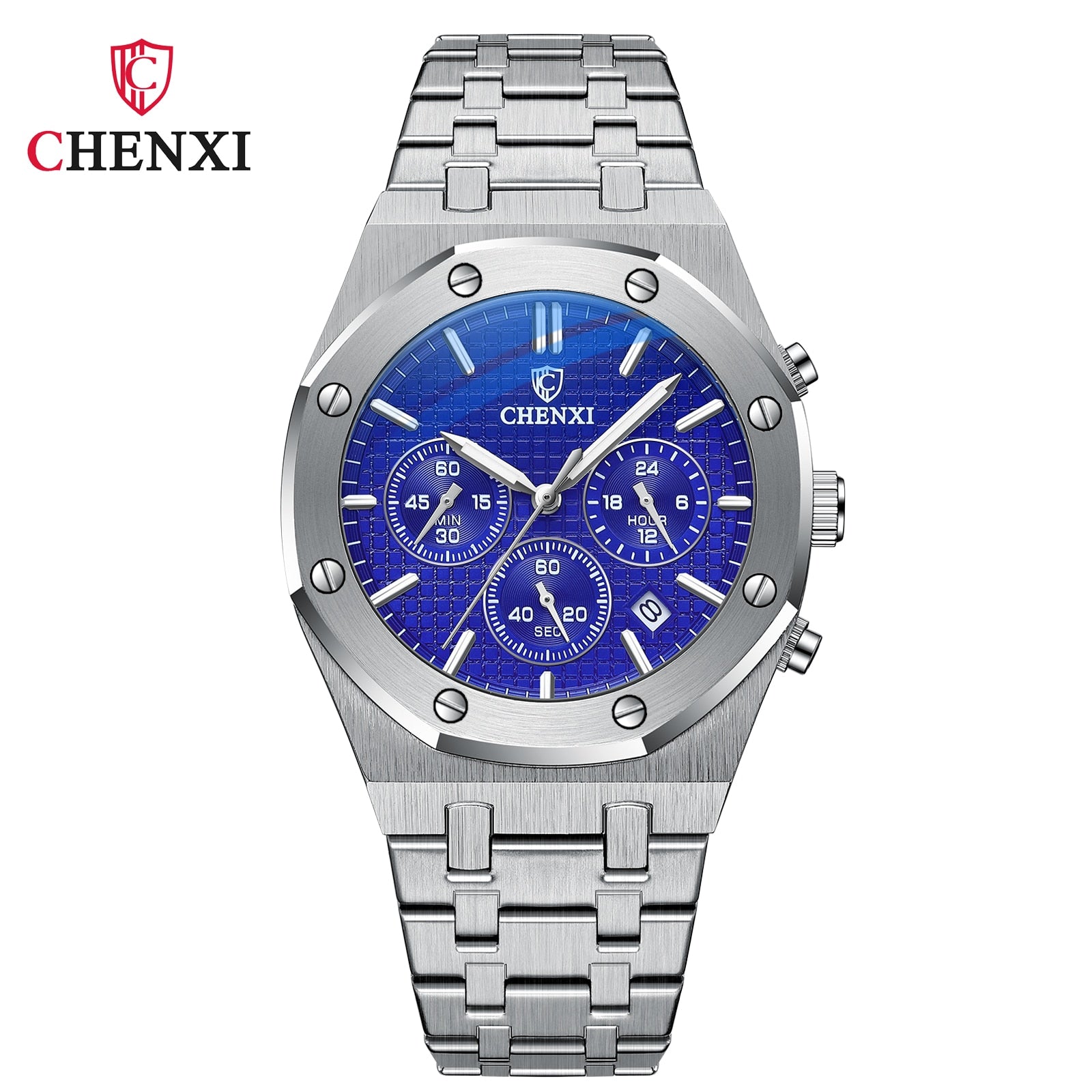 CHENXI 948 Chronograph Date Business Top Luxury Brand Quartz Watch Men Stainles image 1