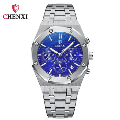 CHENXI 948 Chronograph Date Business Top Luxury Brand Quartz Watch Men Stainles image 1