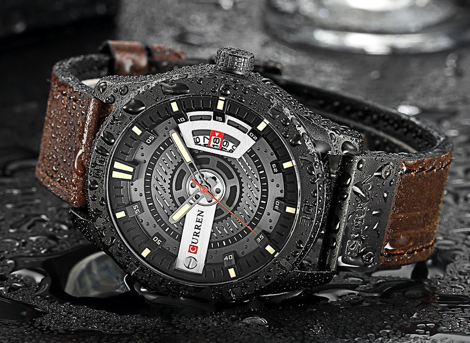 Luxury Watch Brand CURREN Men Military Sports Watches Men's Quartz Date Clock M image 0