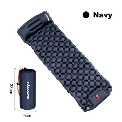 Outdoor Camping Inflatable Mattress Sleeping Pad With Pillows Ultralight Air Ma image 2
