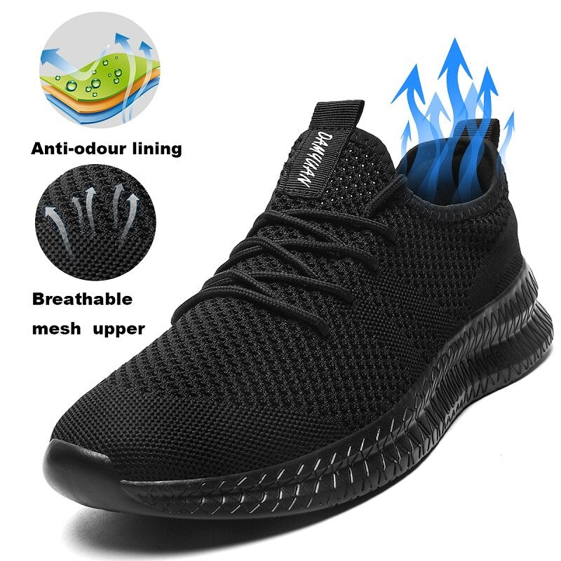 Men Running Shoes Lace up Men Sport Shoes Lightweight Comfortable Breathable Wa image 7