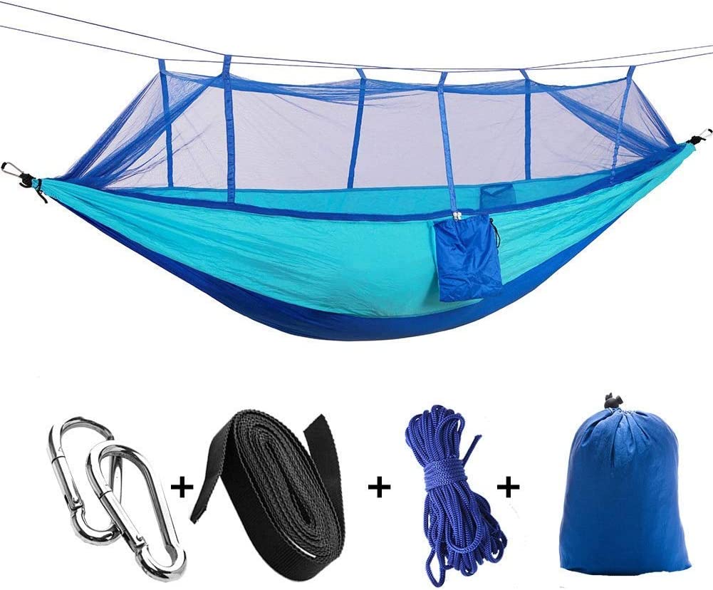 Portable Outdoor Camping Hammock With Mosquito Net 1-2 Person Go Swing Garden H image 4