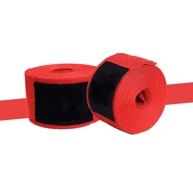 2 Rolls 1.5/2/3/5M Cotton Boxing Bandage Sports Strap Sanda Kick Boxing MMA Han image 4