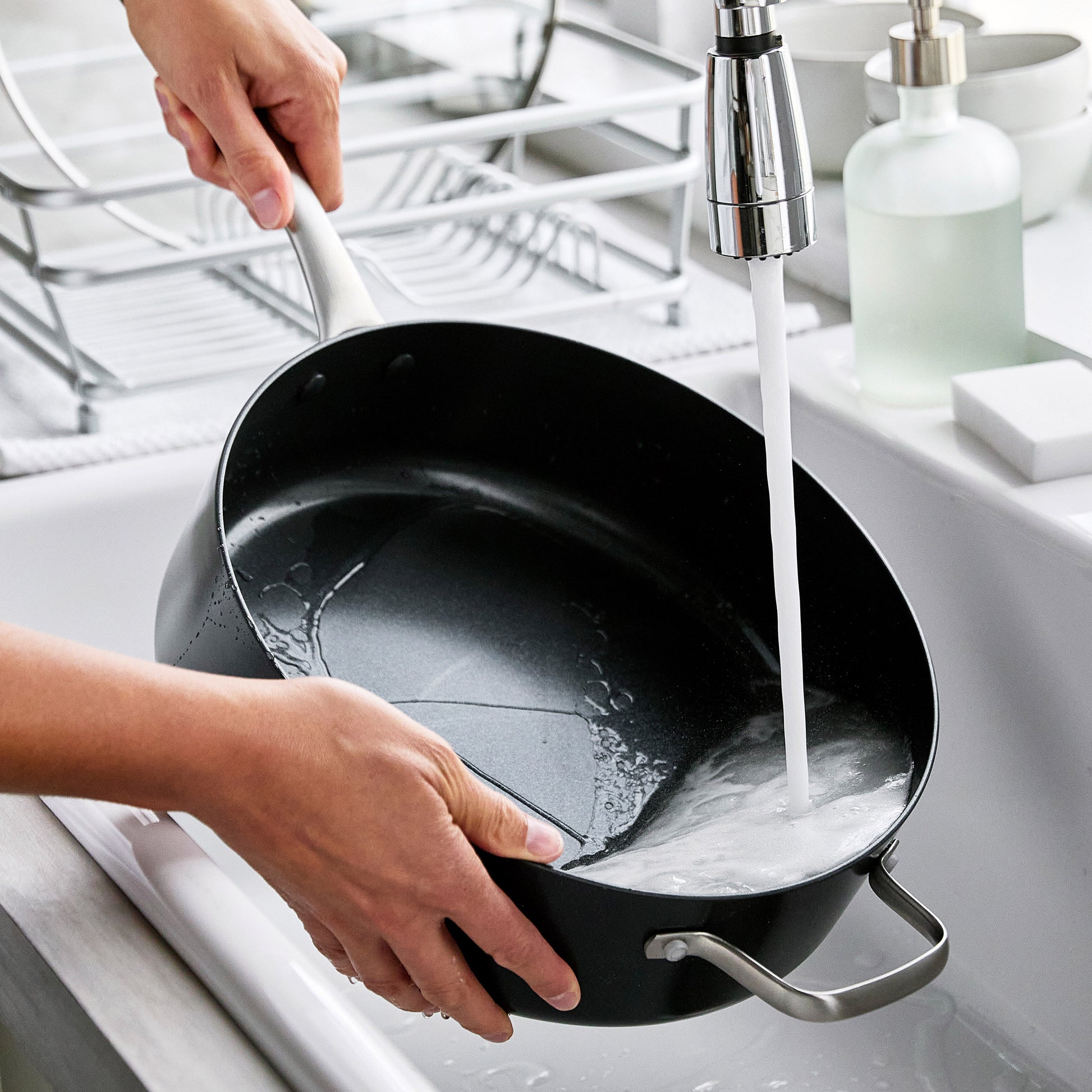 GreenPan Black Pro Ceramic Nonstick 6.56QT Saute Pan image 4