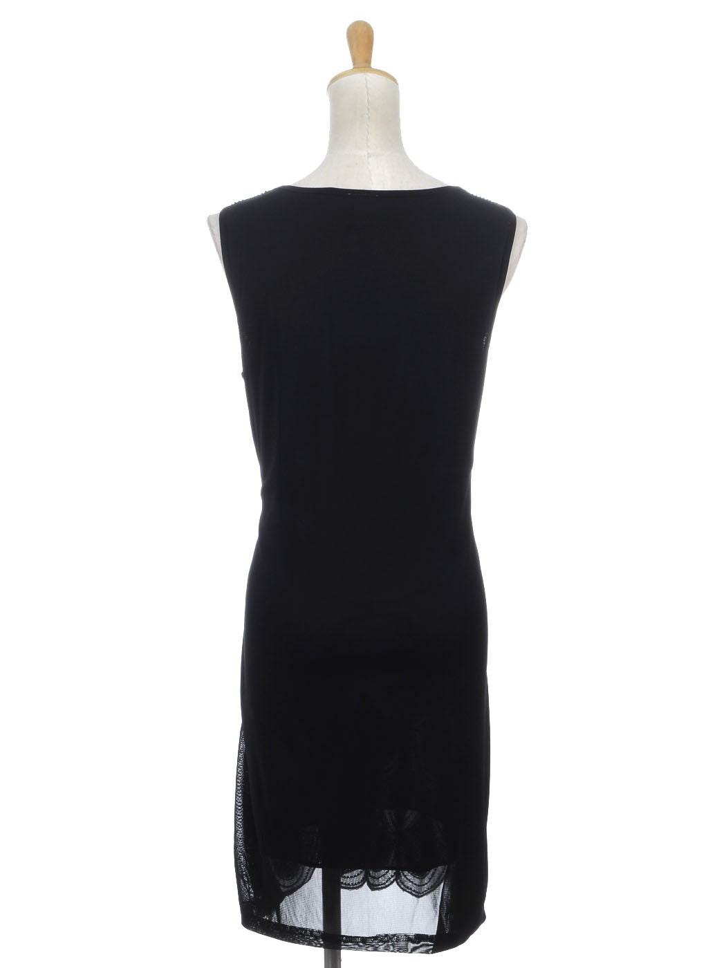 Women Fit Scalloped Hem Shimmer Sequin Fish Scale Embellished Look Dress Solid image 3