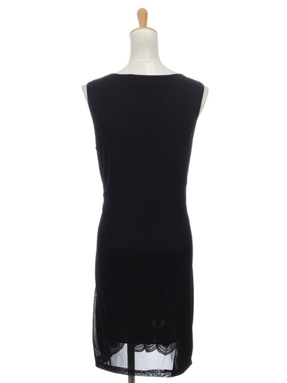 Women Fit Scalloped Hem Shimmer Sequin Fish Scale Embellished Look Dress Solid image 3