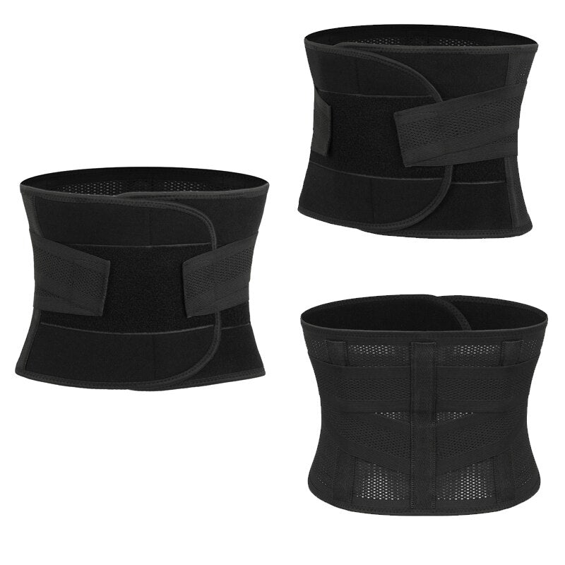 MANIFIQUE Waist Trainer Men Back Support Belt Breathable Mesh Design Slimming B