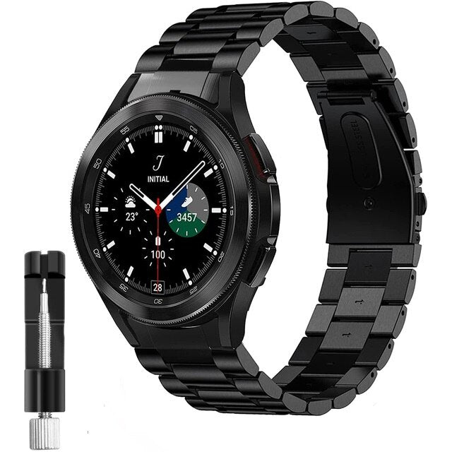 No Gaps Stainless Steel Strap For Samsung Galaxy Watch 6 4 5 40mm 44mm 6 Classi image 0
