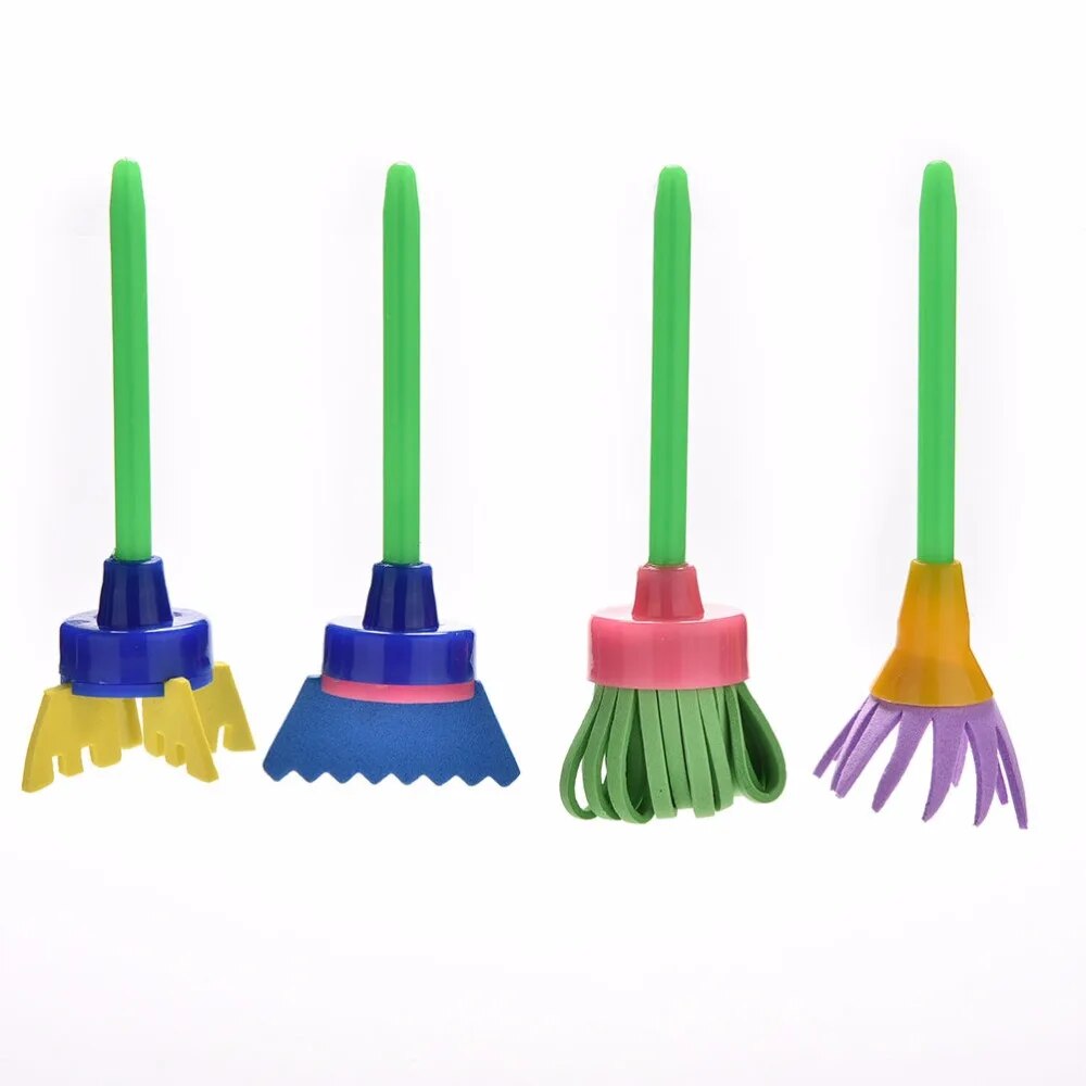 DIY Flower Graffiti Sponge Art Supplies Brushes Seal Painting Tools Funny Drawi image 4