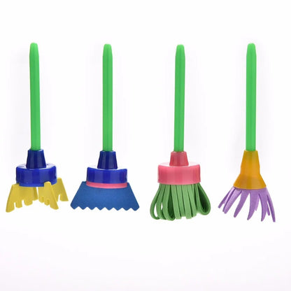 DIY Flower Graffiti Sponge Art Supplies Brushes Seal Painting Tools Funny Drawi image 4