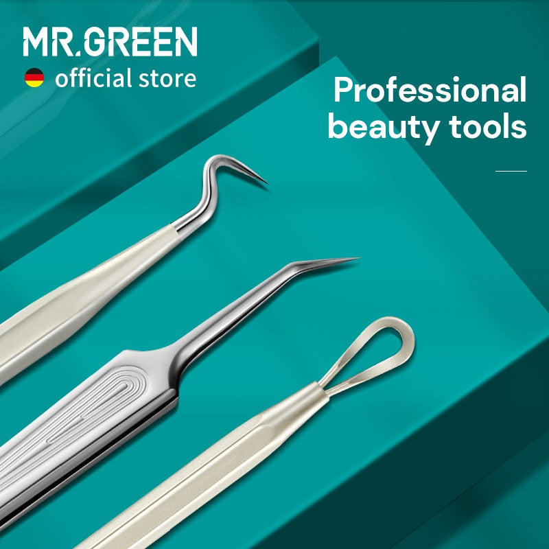 MR.GREEN Acne Remover Needles Blackhead Removal Pimple Comedone ctor Set B