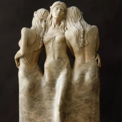 Ornaments Home Garden Garden Study Resin Ornaments New Three Goddess Sculpture image 3