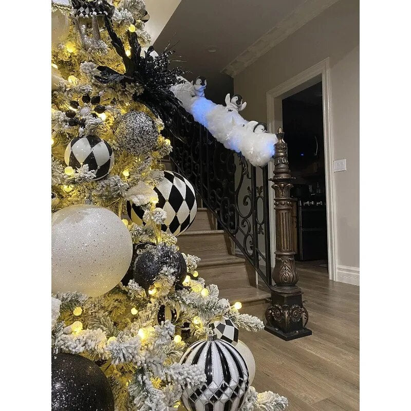 christmas decorations 2023 Christmas Penguin Stairway Holiday Decoration (Set o image 4
