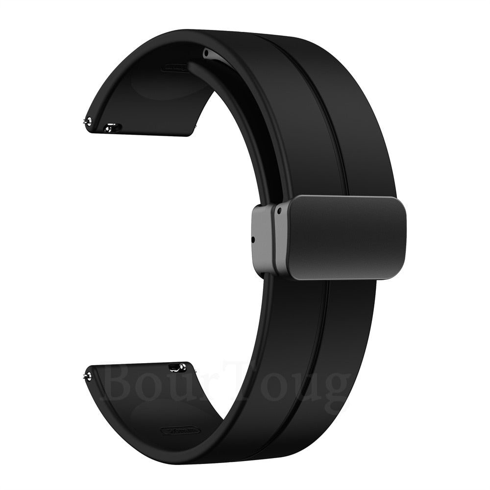 Magnetic Folding Buckle Band For HAYLOU RS4 Plus Silicone Strap For HAYLOU Sola image 3