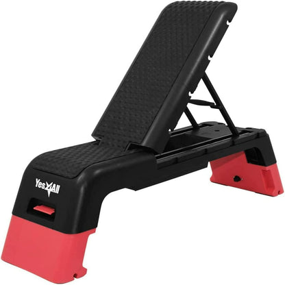 Black High Quality Multifunctional Fitness Aerobic Step Platform and Red & Blac image 1