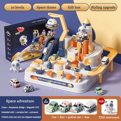 Space Racing Rail Car Model Racing Educational Toy Children Track Car Adventure