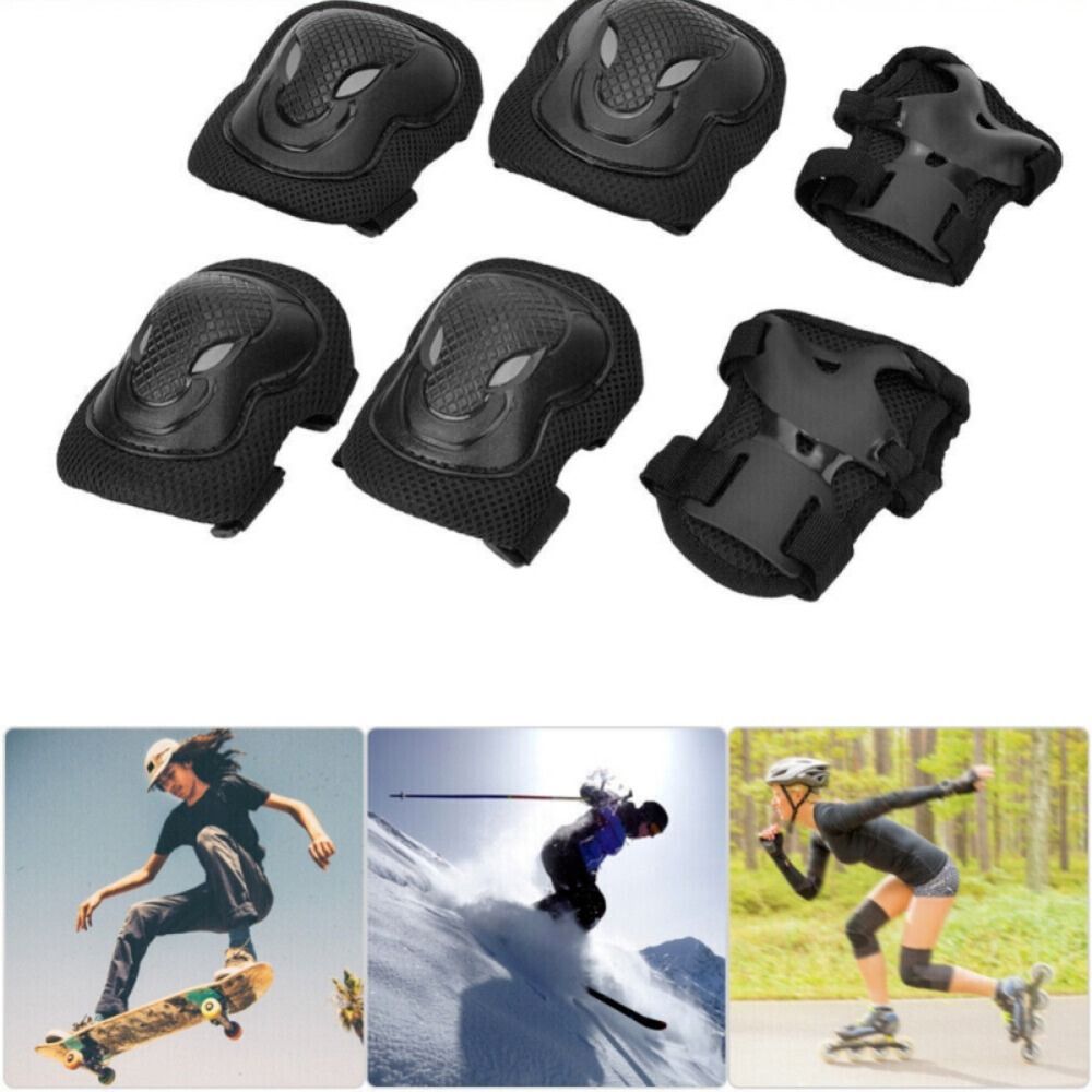 Women Men Elbow Wrist Knee Pads Protective Gear Set Skate Roller Cycling Bike image 3