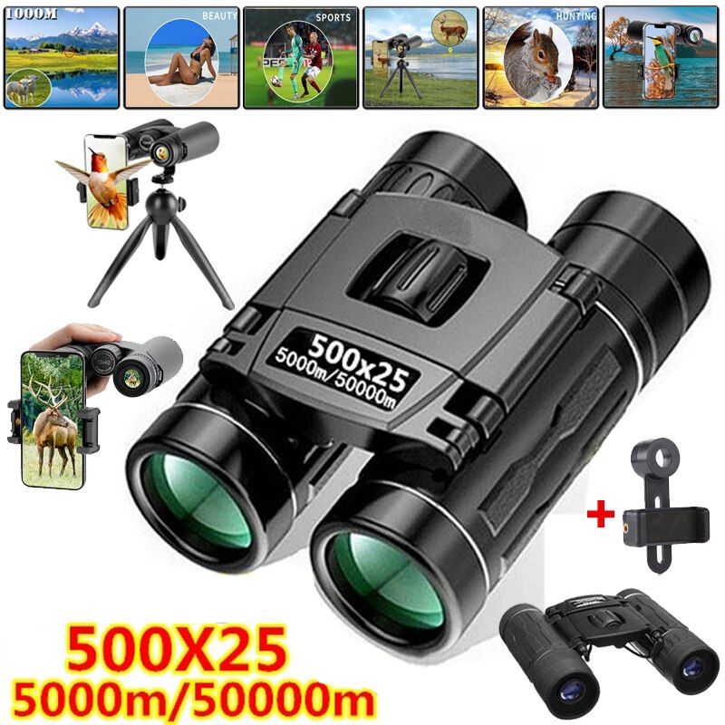 500X25 Portable Hd Zoom 5000M/50000M Binoculars Telescope Powerful Folding Long image 0