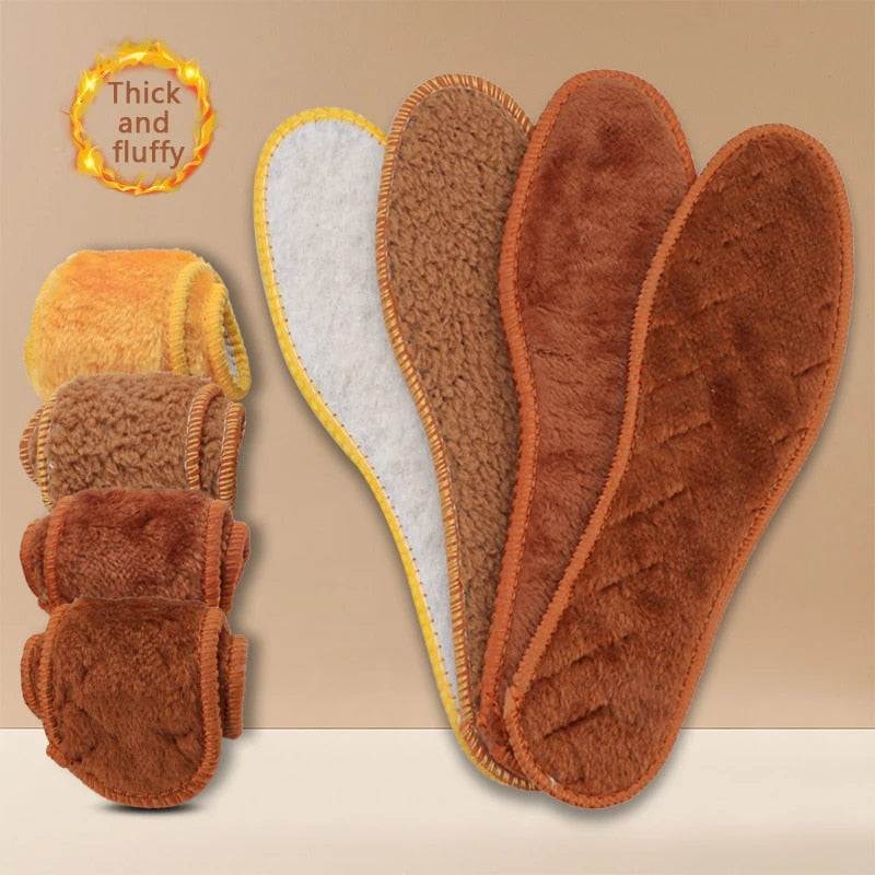1Pair Thicken Plush Insoles Men Women Heating Shoe Pads Winter Warm Shoes Insol image 6