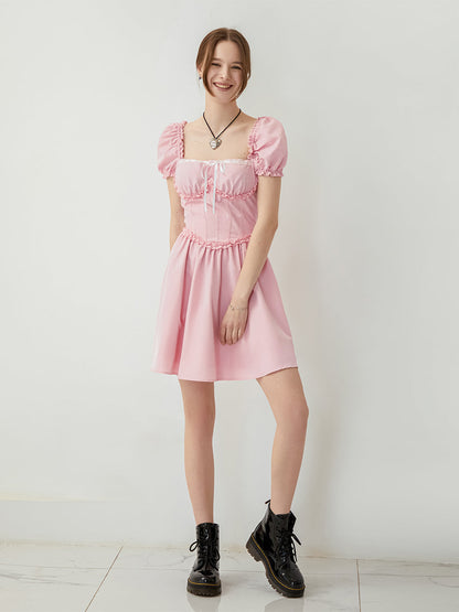 V-Neck Sleeveless Maxi Dress with Lace Detailing and Ruffled Hemline fo