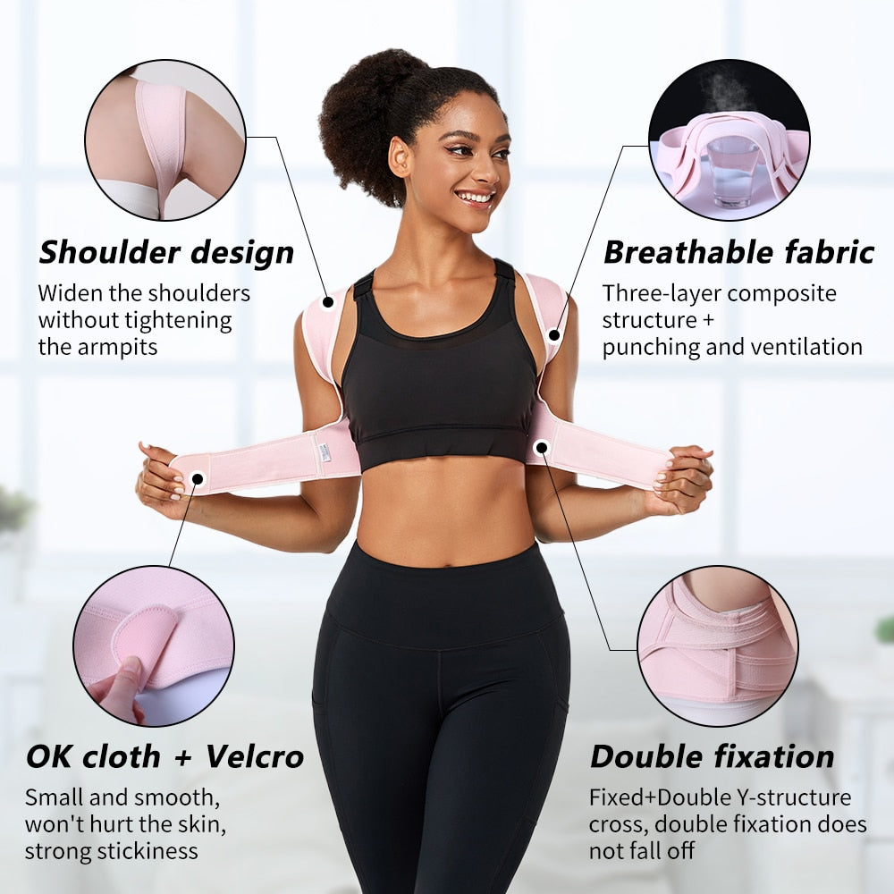 Posture Support Back Brace for Clavicle, Back Straightener Keeps Your Back Stra image 8