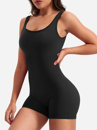 Women Romper Summer Sleeveless Vest Romper for Women Square Neck Tops Bodysuit image 3